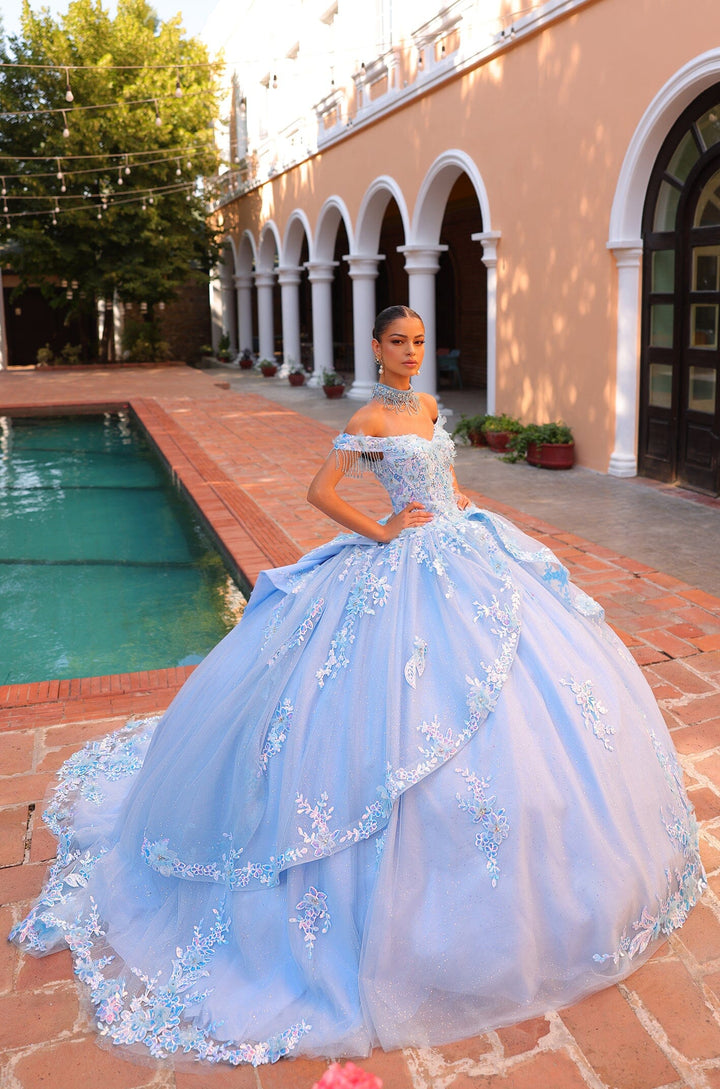 Embellished Off Shoulder Quinceanera Dress by Amarra 54305