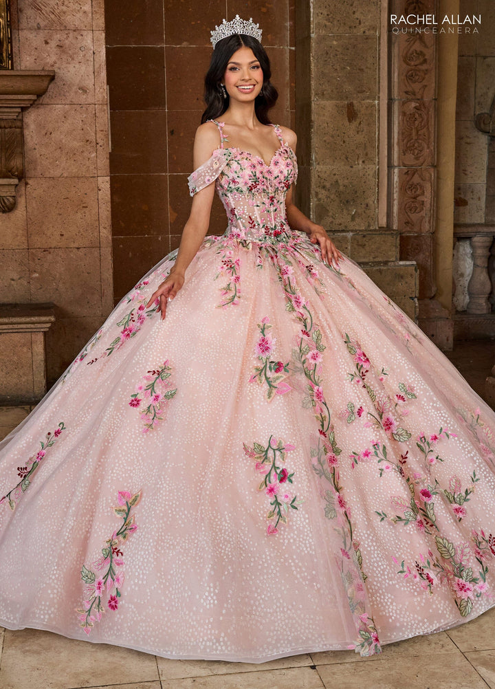 Floral Embroidered Quinceanera Dress by Rachel Allan RQ2185