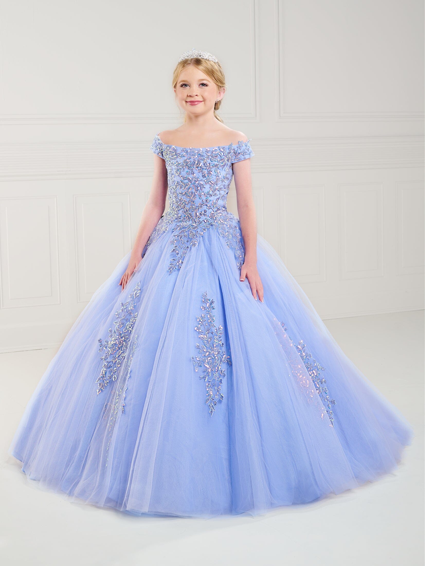 Blue Tiffany Pageant Dress Girl