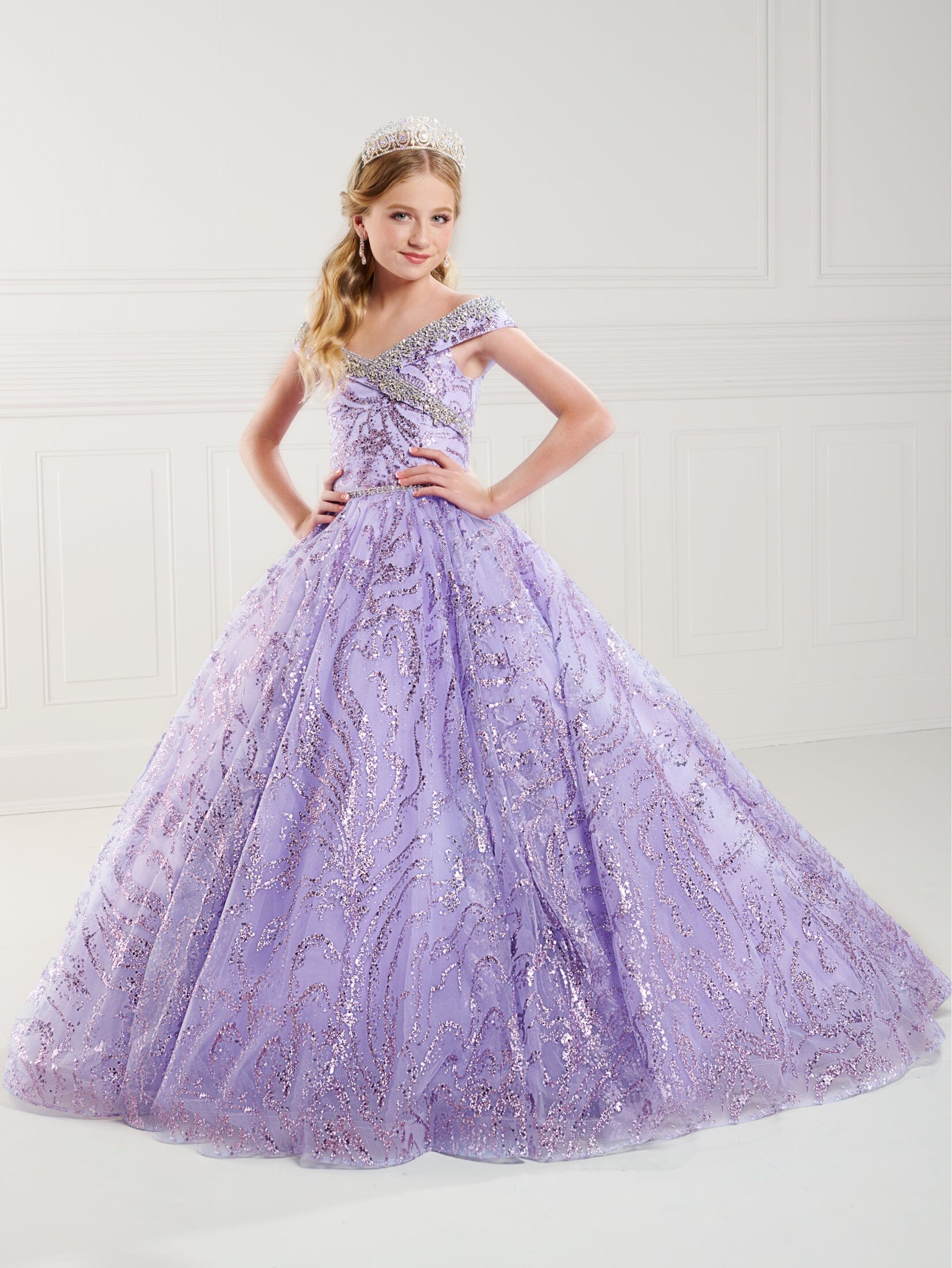 Little Girls Purple Pageant Dresses