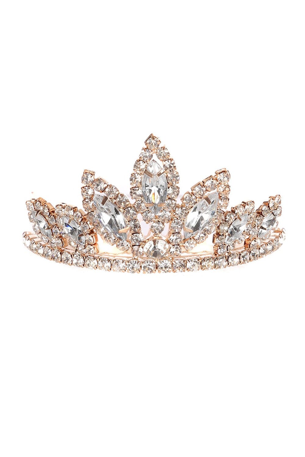 Girls Stone Mini Silver Tiara with Comb