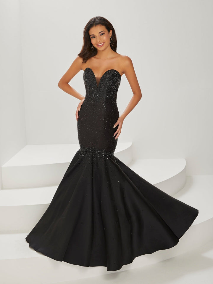 Heat Stone Strapless Mermaid Dress by Tiffany Designs 16930