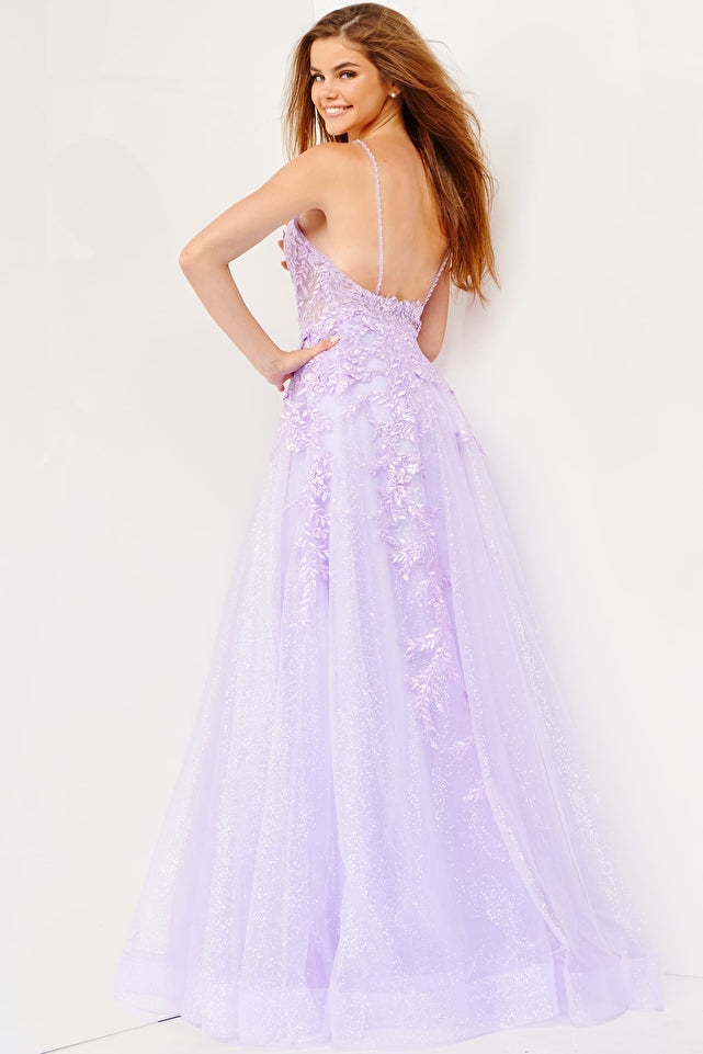 Applique Sleeveless A-line Gown by Jovani 02266