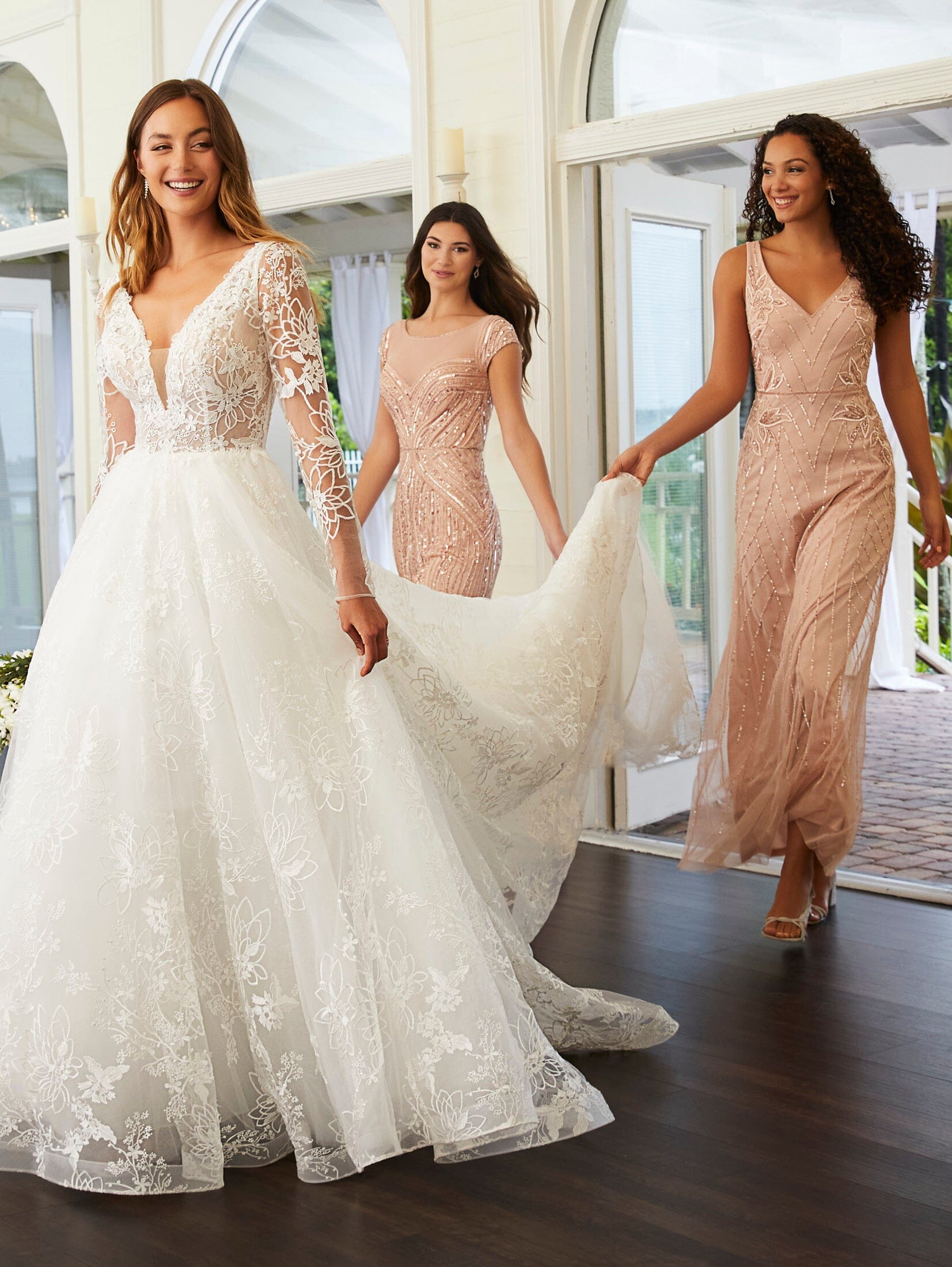 Lace Long Sleeve Wedding Gown by Adrianna Papell 31205 ABC Fashion