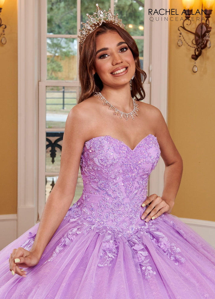 Lace Sweetheart Quinceanera Dress by Rachel Allan RQ1112