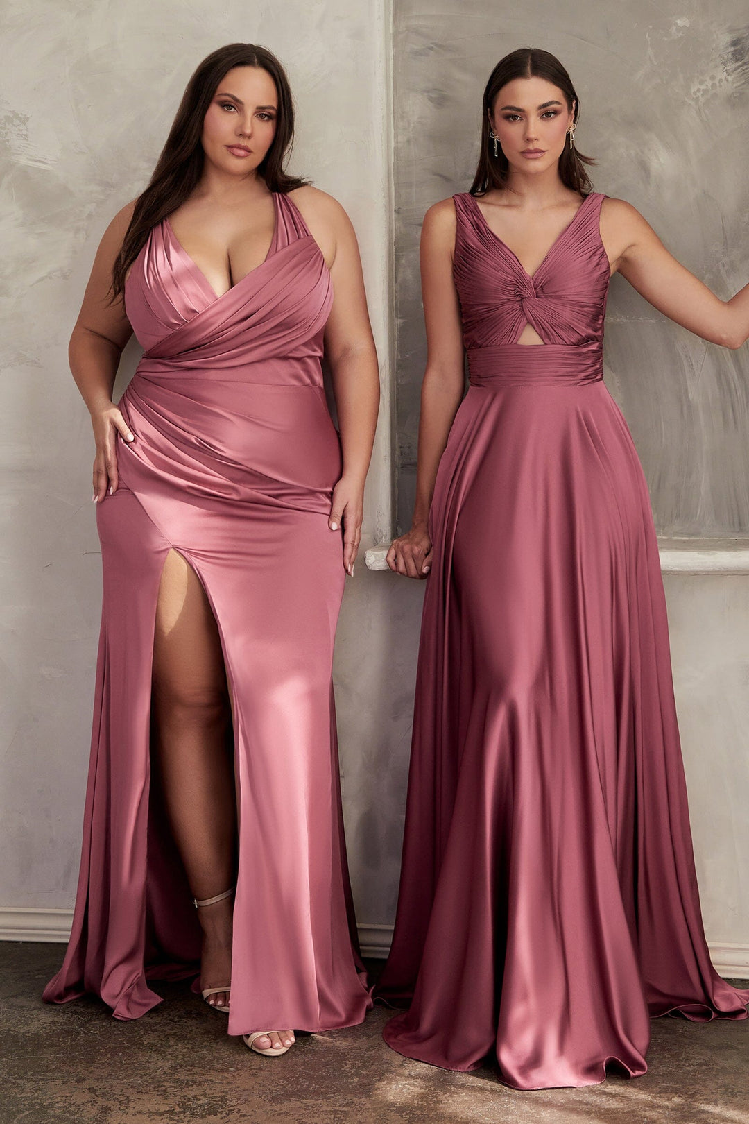 Long Satin Sleeveless Keyhole Dress by Ladivine 7497