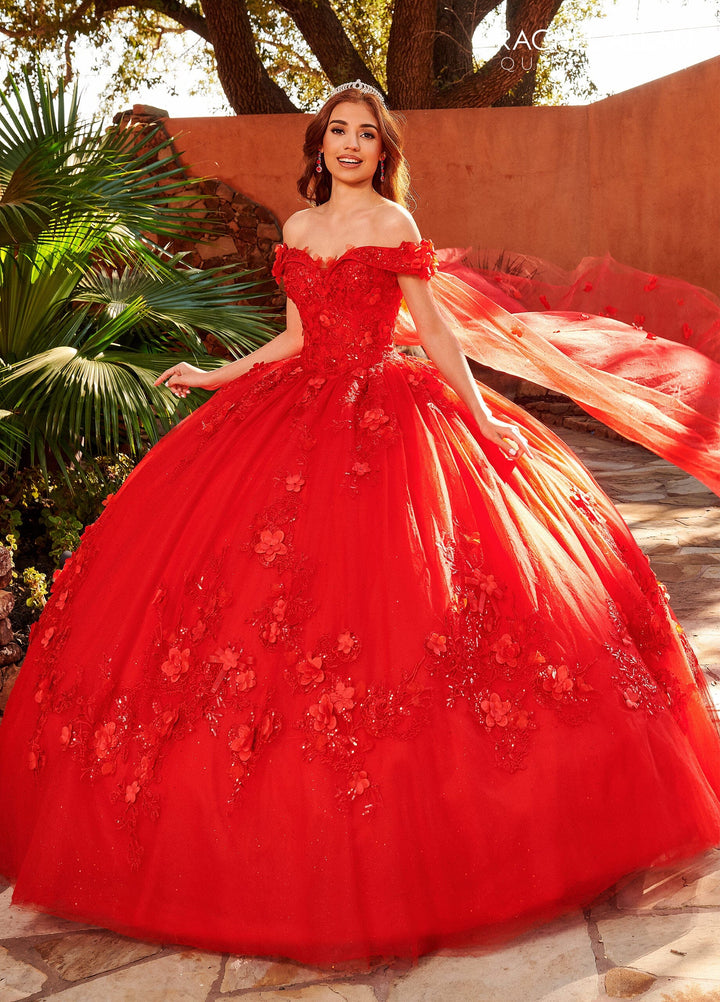 Off Shoulder Cape Quinceanera Dress by Rachel Allan RQ2160