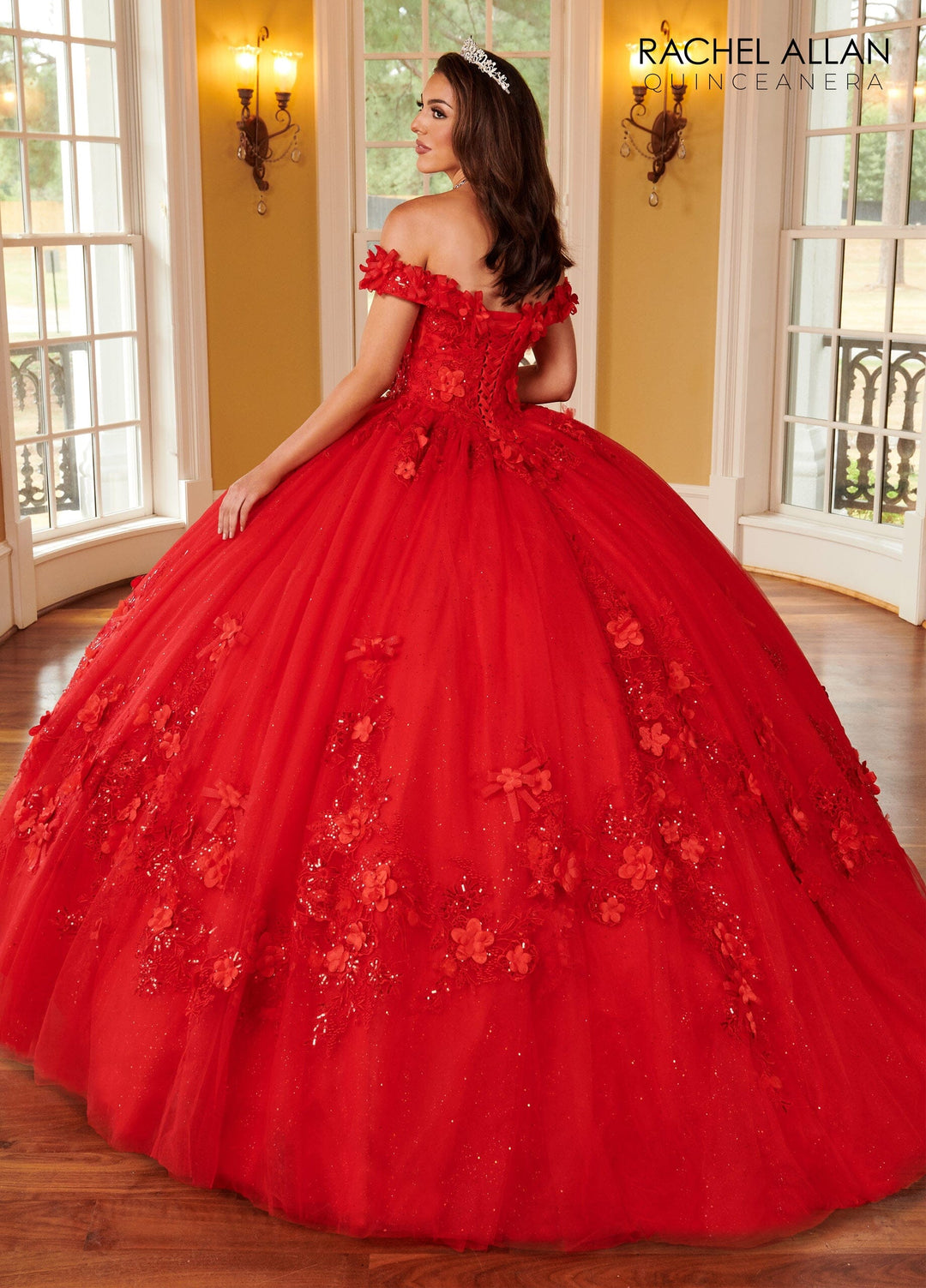 Off Shoulder Cape Quinceanera Dress by Rachel Allan RQ2160