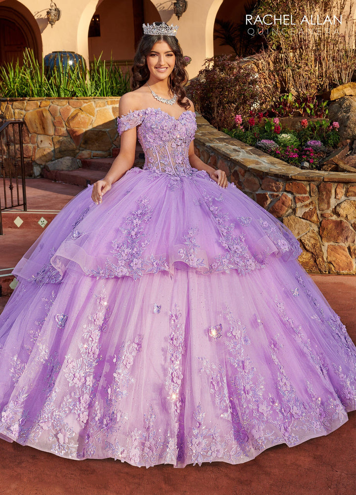 Off Shoulder Corset Quinceanera Dress by Rachel Allan RQ2179