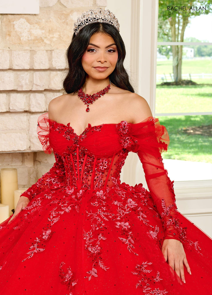 Off Shoulder Corset Quinceanera Dress by Rachel Allan RQ2188