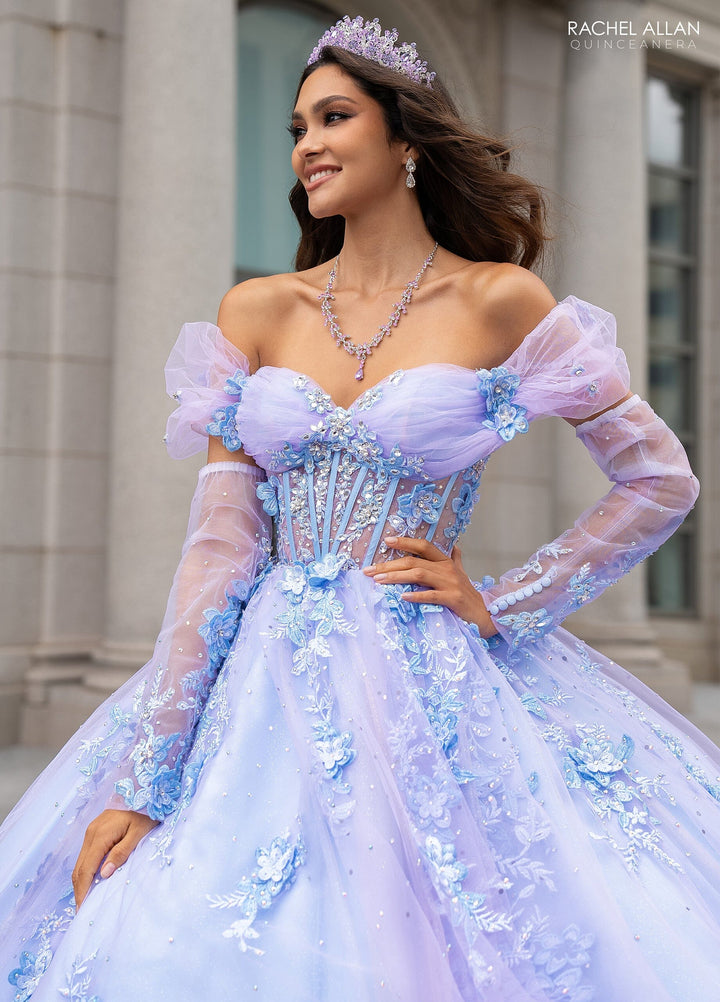 Off Shoulder Corset Quinceanera Dress by Rachel Allan RQ2188