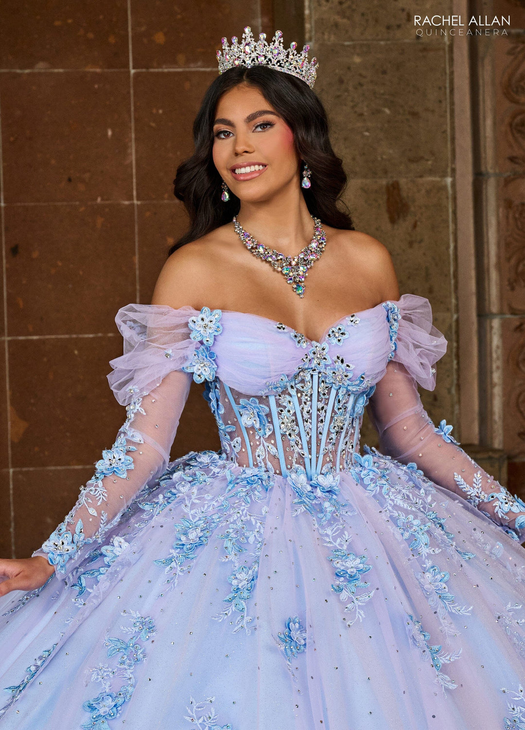 Off Shoulder Corset Quinceanera Dress by Rachel Allan RQ2188