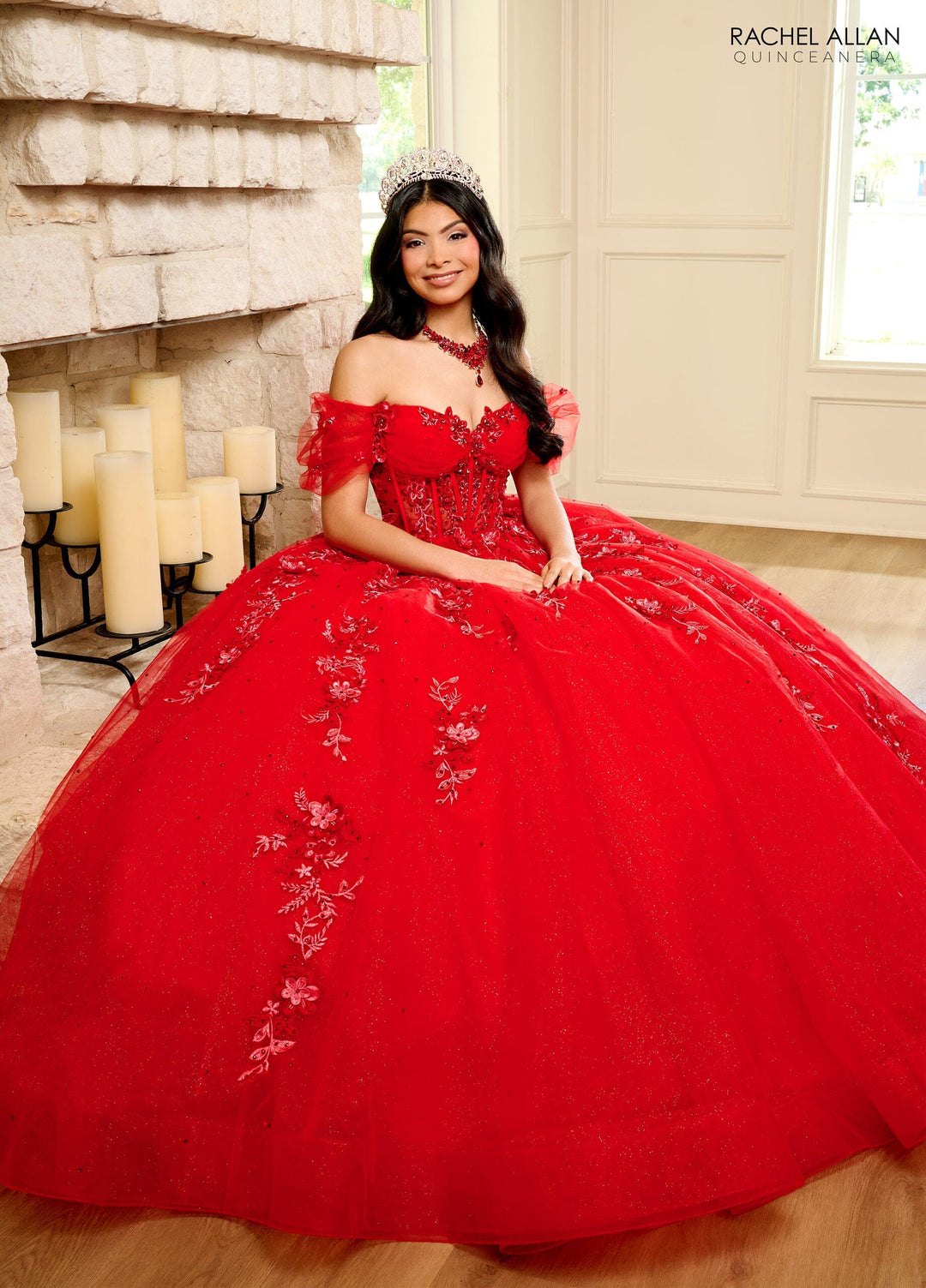 Off Shoulder Corset Quinceanera Dress by Rachel Allan RQ2188