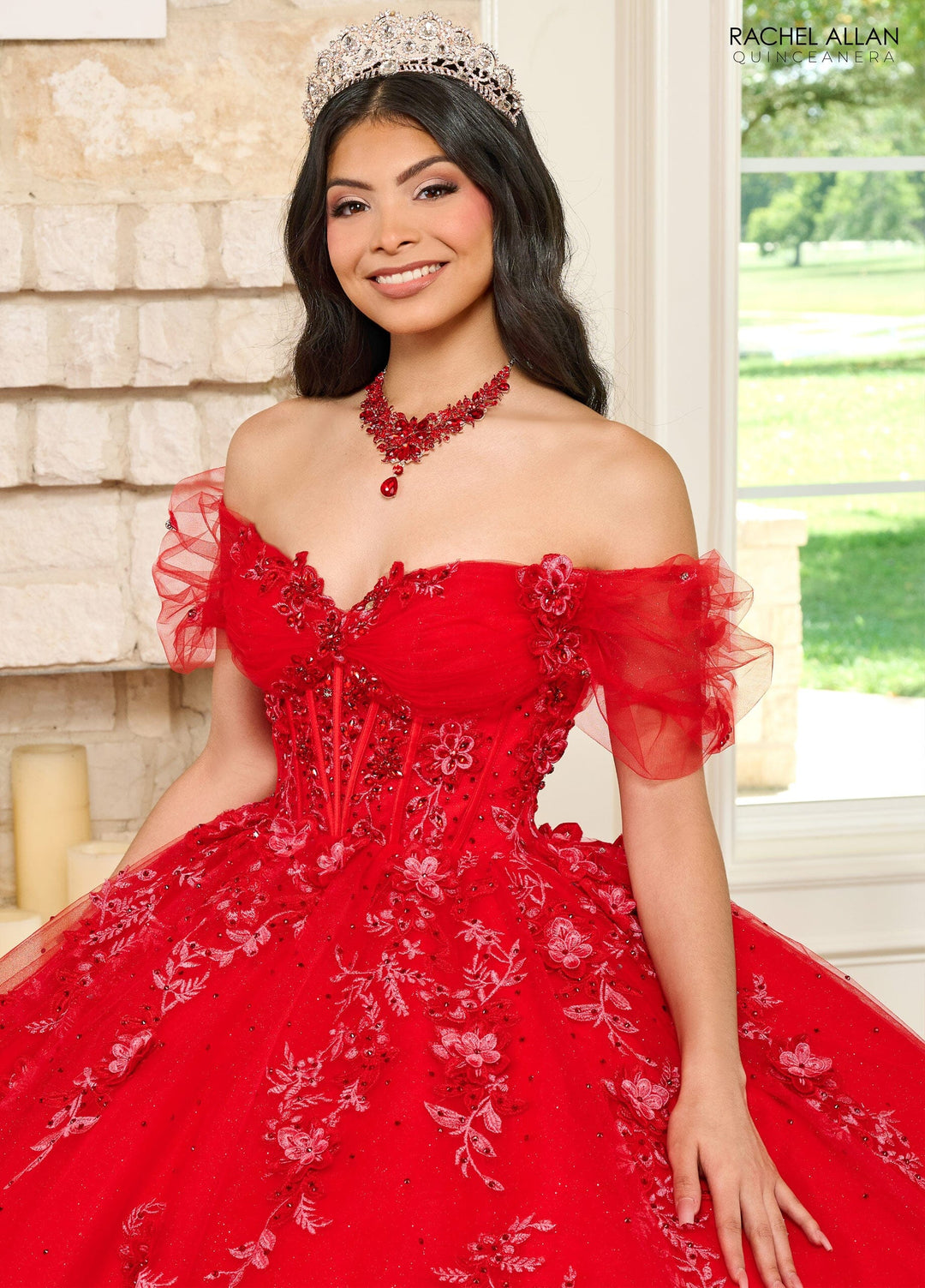 Off Shoulder Corset Quinceanera Dress by Rachel Allan RQ2188