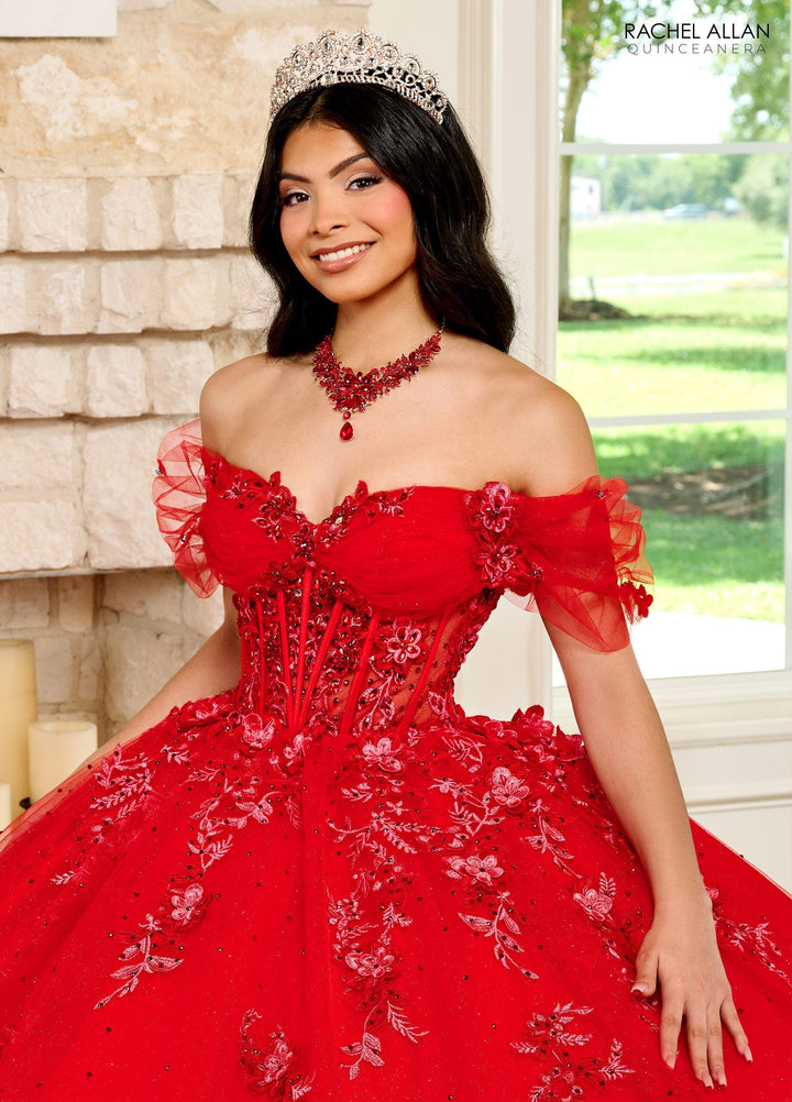 Off Shoulder Corset Quinceanera Dress by Rachel Allan RQ2188