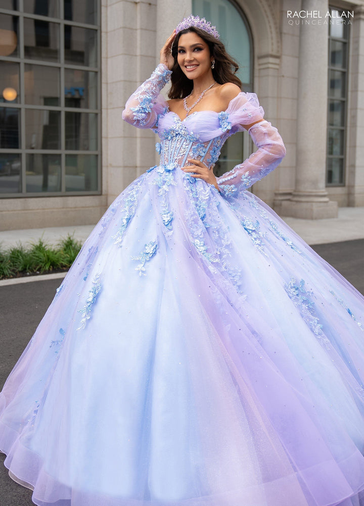 Off Shoulder Corset Quinceanera Dress by Rachel Allan RQ2188