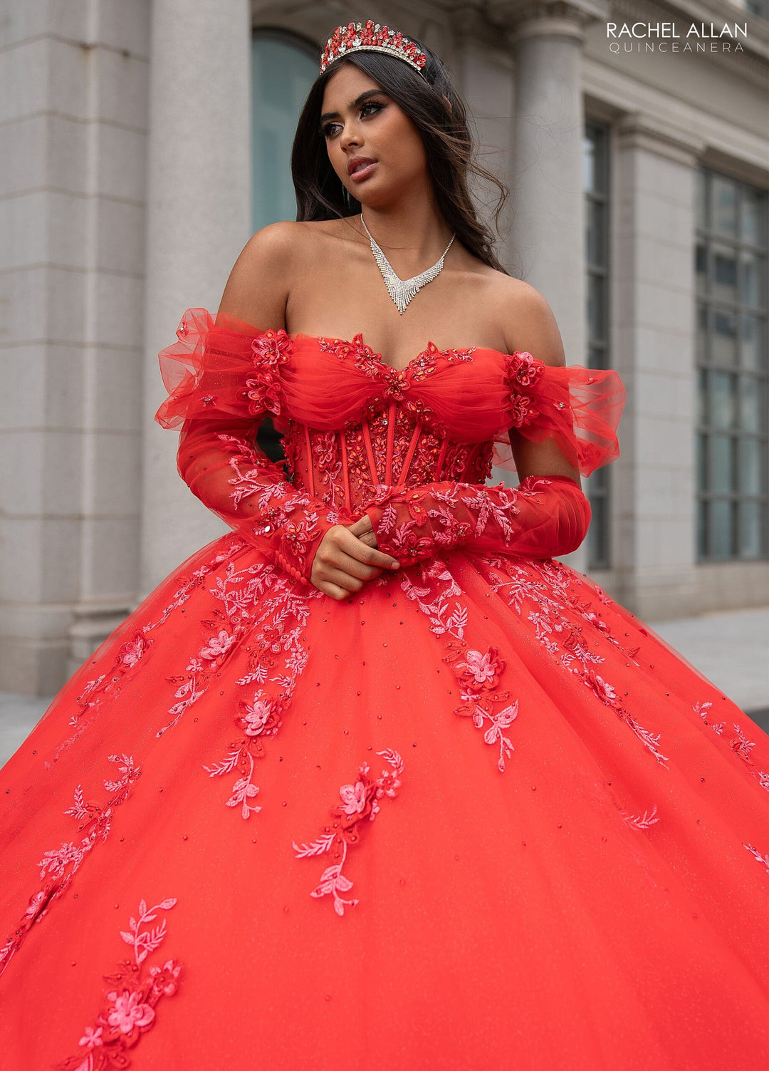 Off Shoulder Corset Quinceanera Dress by Rachel Allan RQ2188