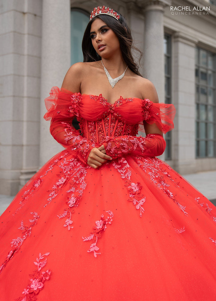 Off Shoulder Corset Quinceanera Dress by Rachel Allan RQ2188