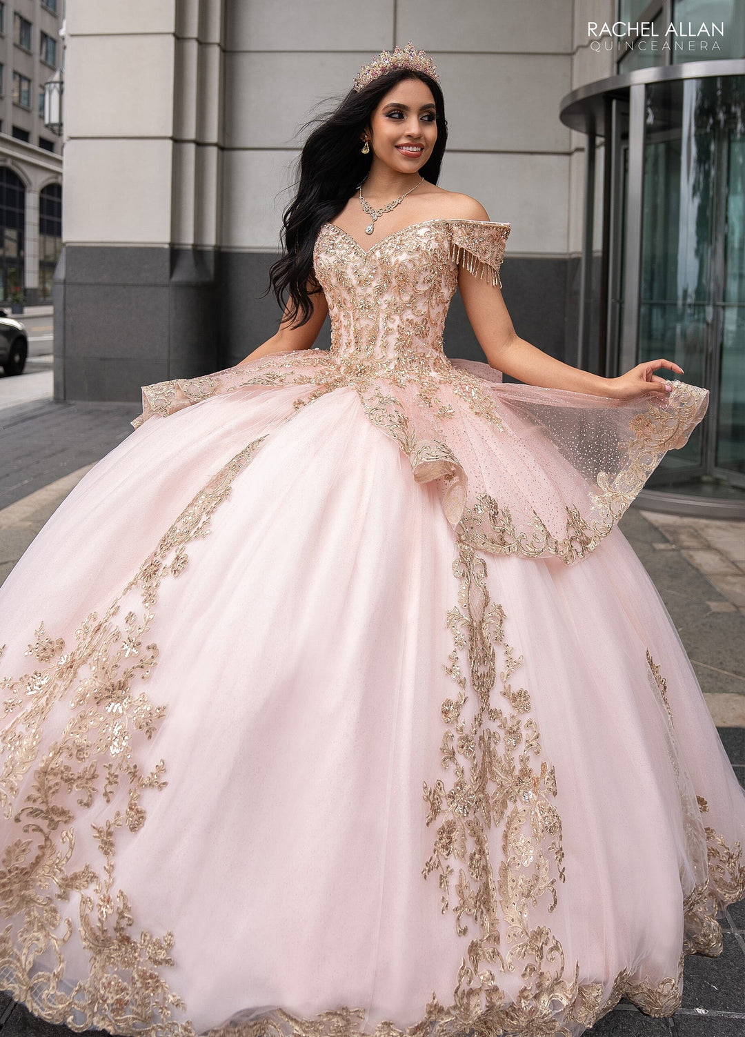 Off Shoulder Fringe Quinceanera Dress by Rachel Allan RQ3129