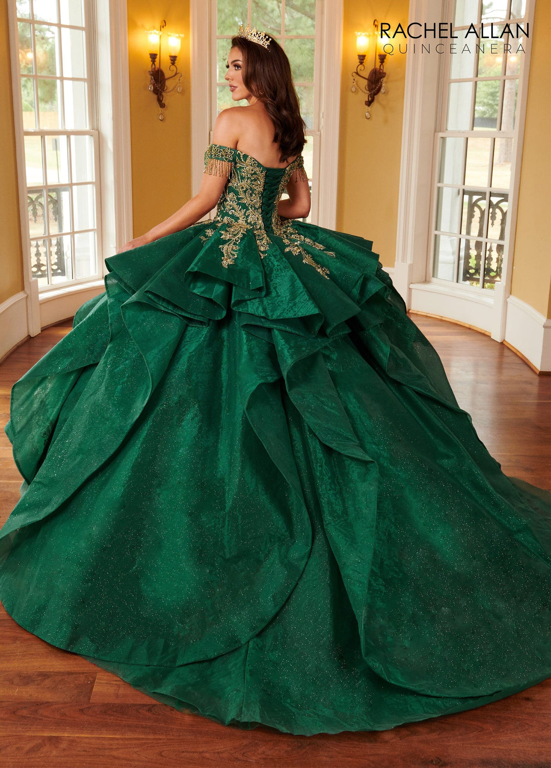 Off Shoulder Layered Quinceanera Dress by Rachel Allan RQ1117