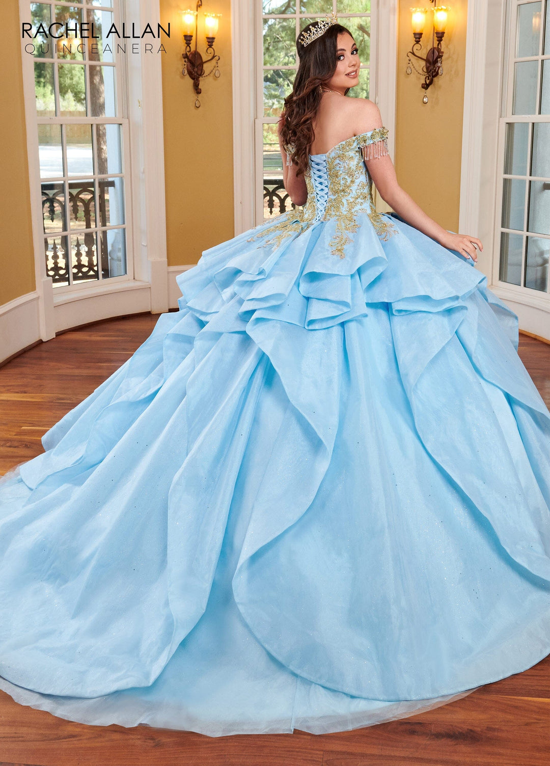 Off Shoulder Layered Quinceanera Dress by Rachel Allan RQ1117