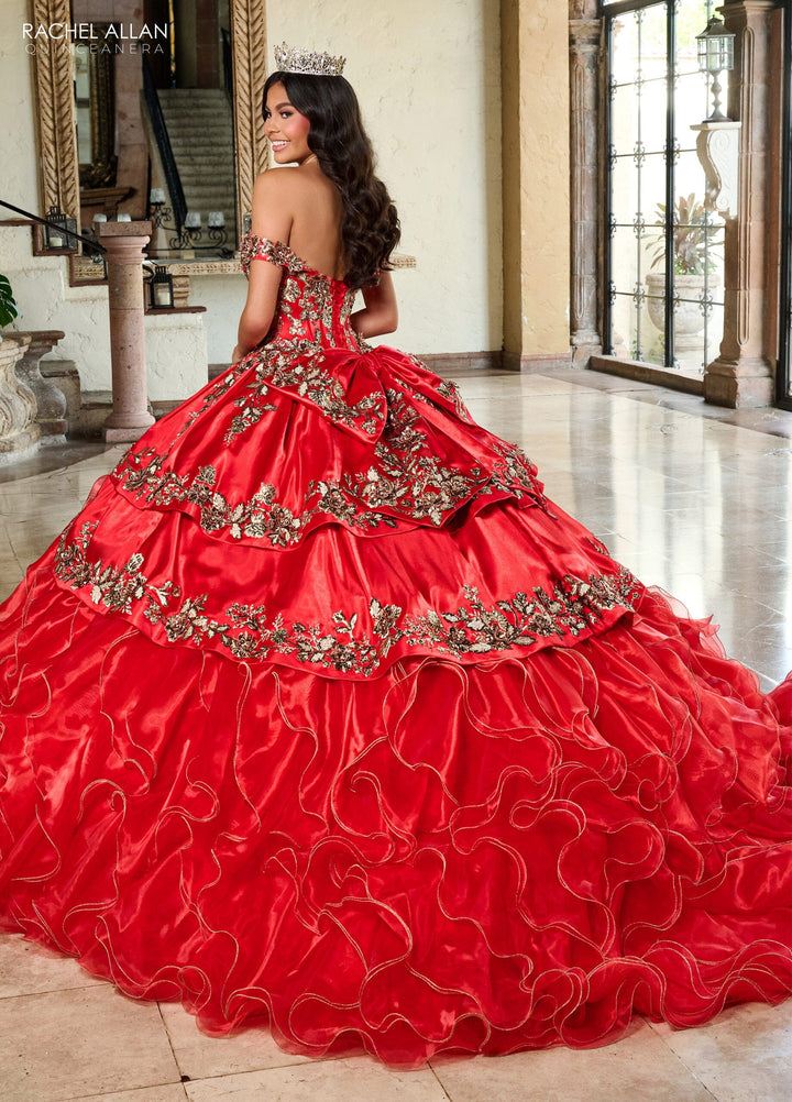 Off Shoulder Ruffled Quinceanera Dress by Rachel Allan RQ5001