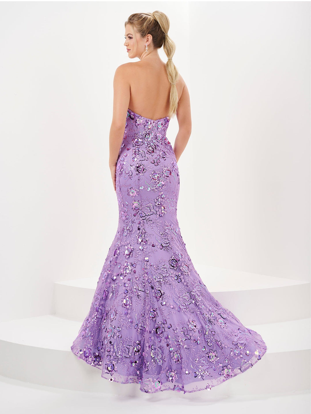 Sequin Strapless Mermaid Dress by Tiffany Designs 16052