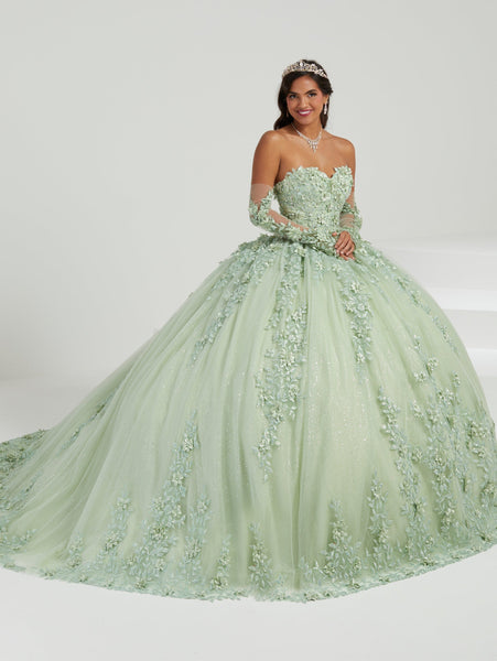 Sheer Glove Cape Quinceanera Dress by House of Wu 26070 ABC Fashion