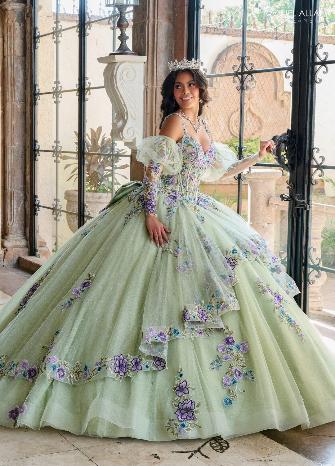 Sleeveless Puff Sleeve Quinceanera Dress by Rachel Allan RQ2182