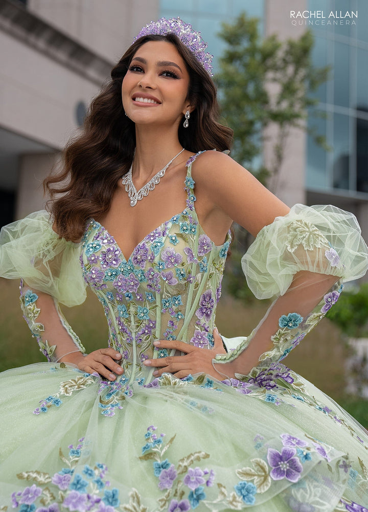 Sleeveless Puff Sleeve Quinceanera Dress by Rachel Allan RQ2182