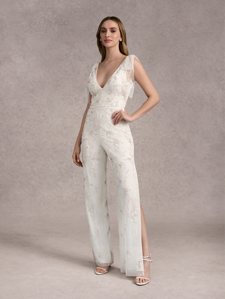 Sleeveless Wedding Jumpsuit by Adrianna Papell 40411 ABC Fashion