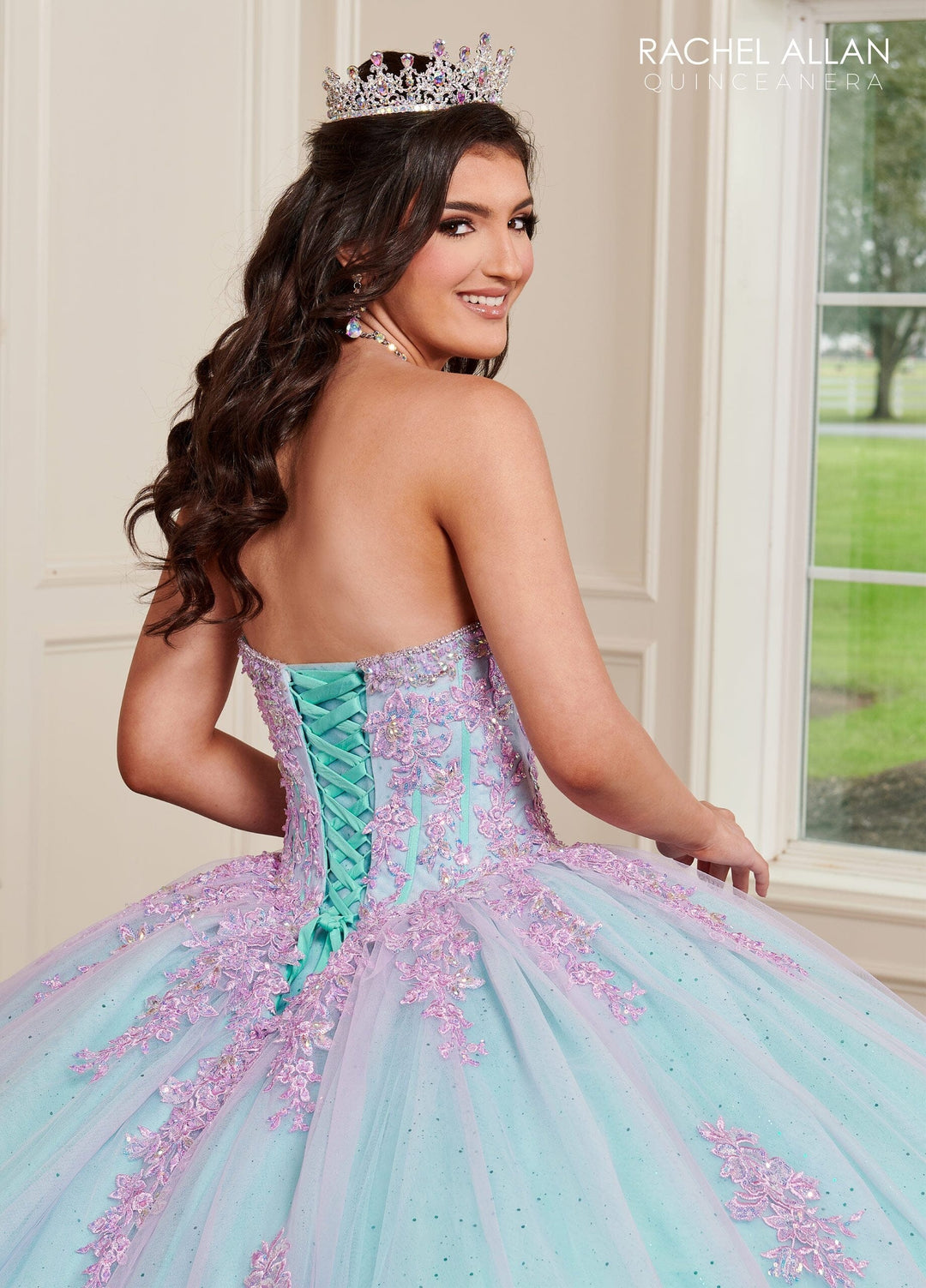 Strapless Bell Sleeve Quinceanera Dress by Rachel Allan RQ1120