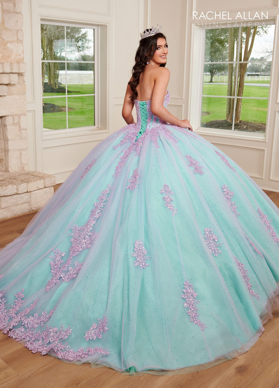 Strapless Bell Sleeve Quinceanera Dress by Rachel Allan RQ1120