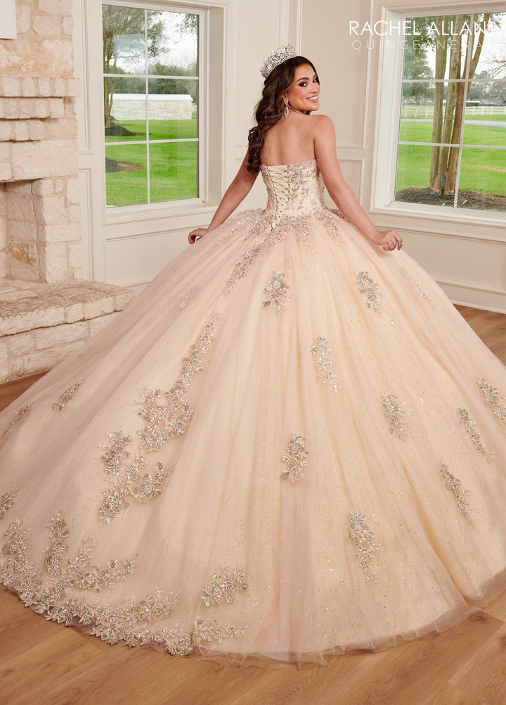 Strapless Bell Sleeve Quinceanera Dress by Rachel Allan RQ1120