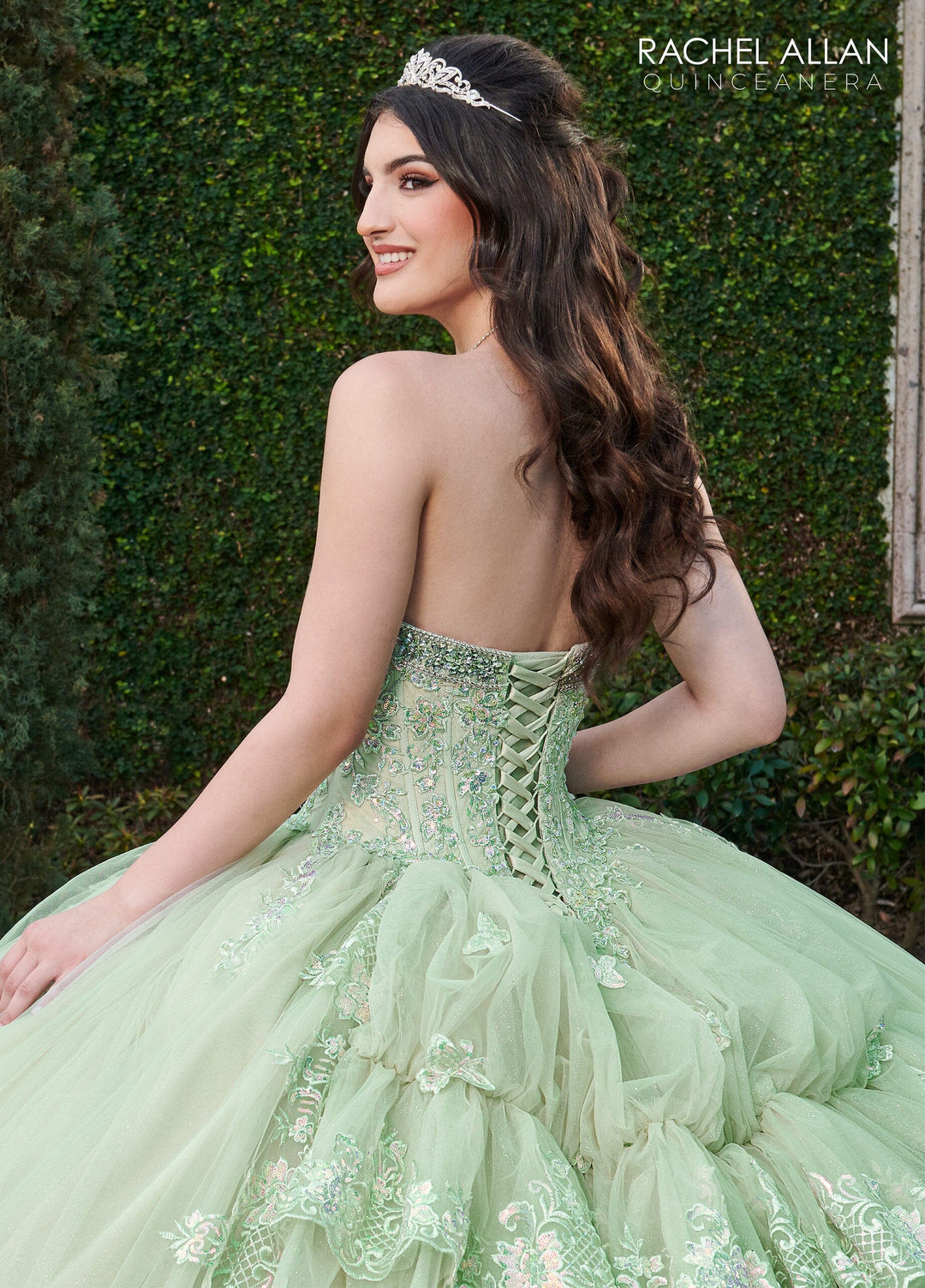 Strapless Bell Sleeve Quinceanera Dress by Rachel Allan RQ2178