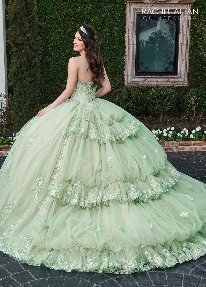 Strapless Bell Sleeve Quinceanera Dress by Rachel Allan RQ2178