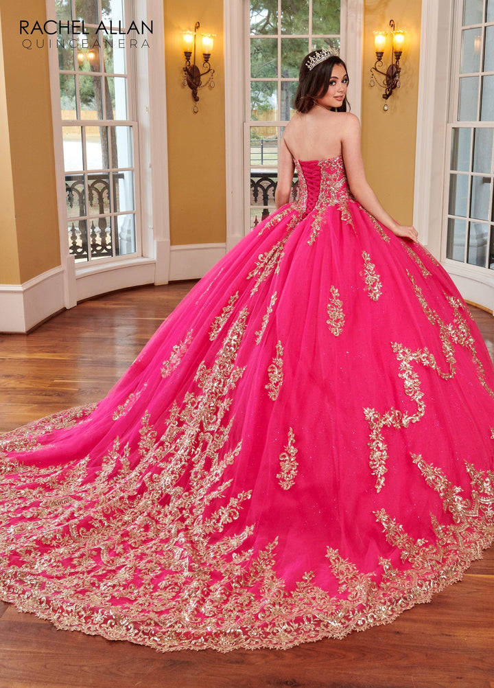 Strapless Cape Quinceanera Dress by Rachel Allan RQ2170