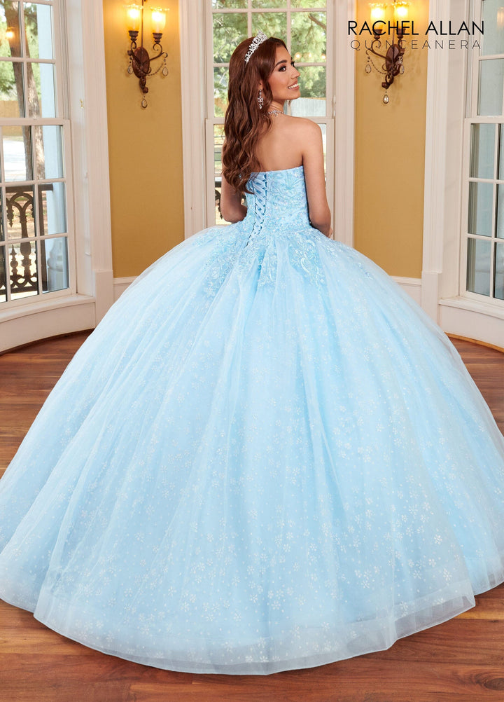 Strapless Long Sleeve Quinceanera Dress by Rachel Allan RQ1116