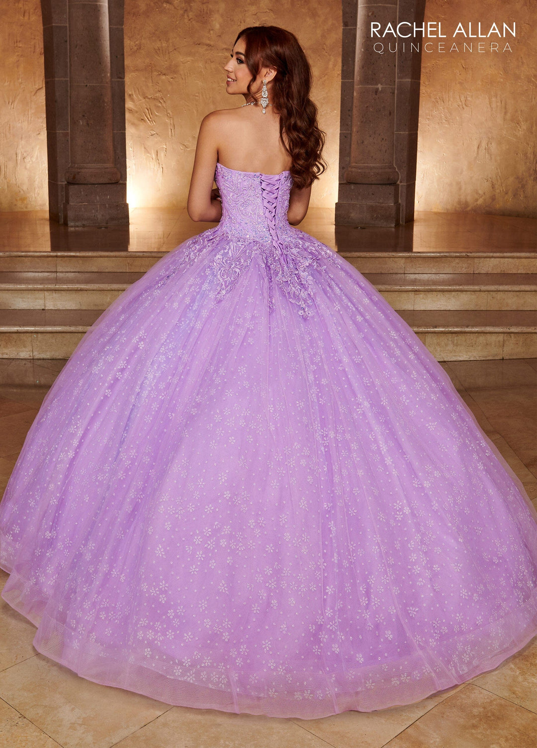 Strapless Long Sleeve Quinceanera Dress by Rachel Allan RQ1116