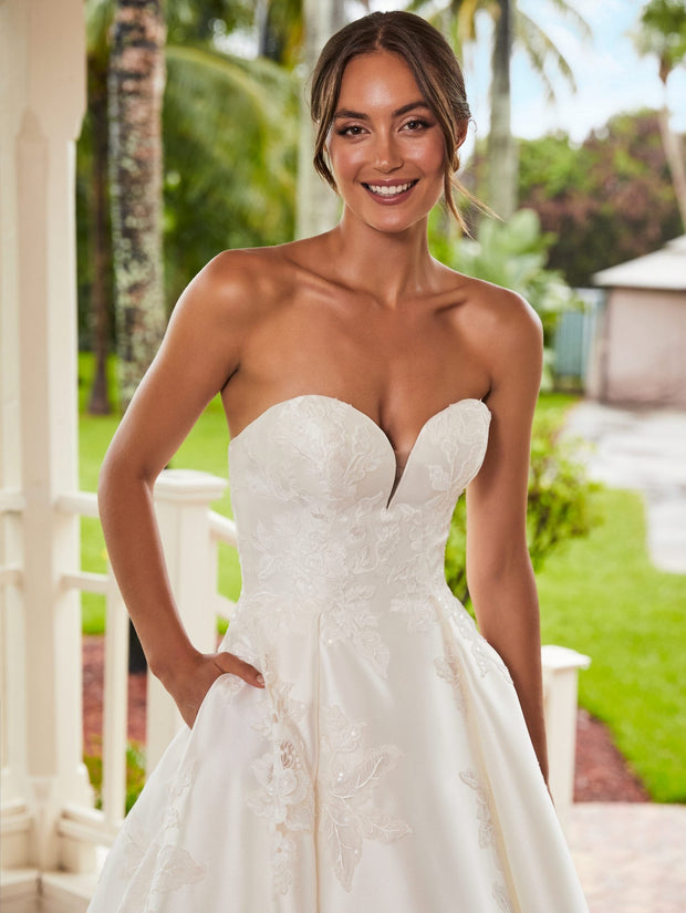 Strapless mikado hotsell wedding dress