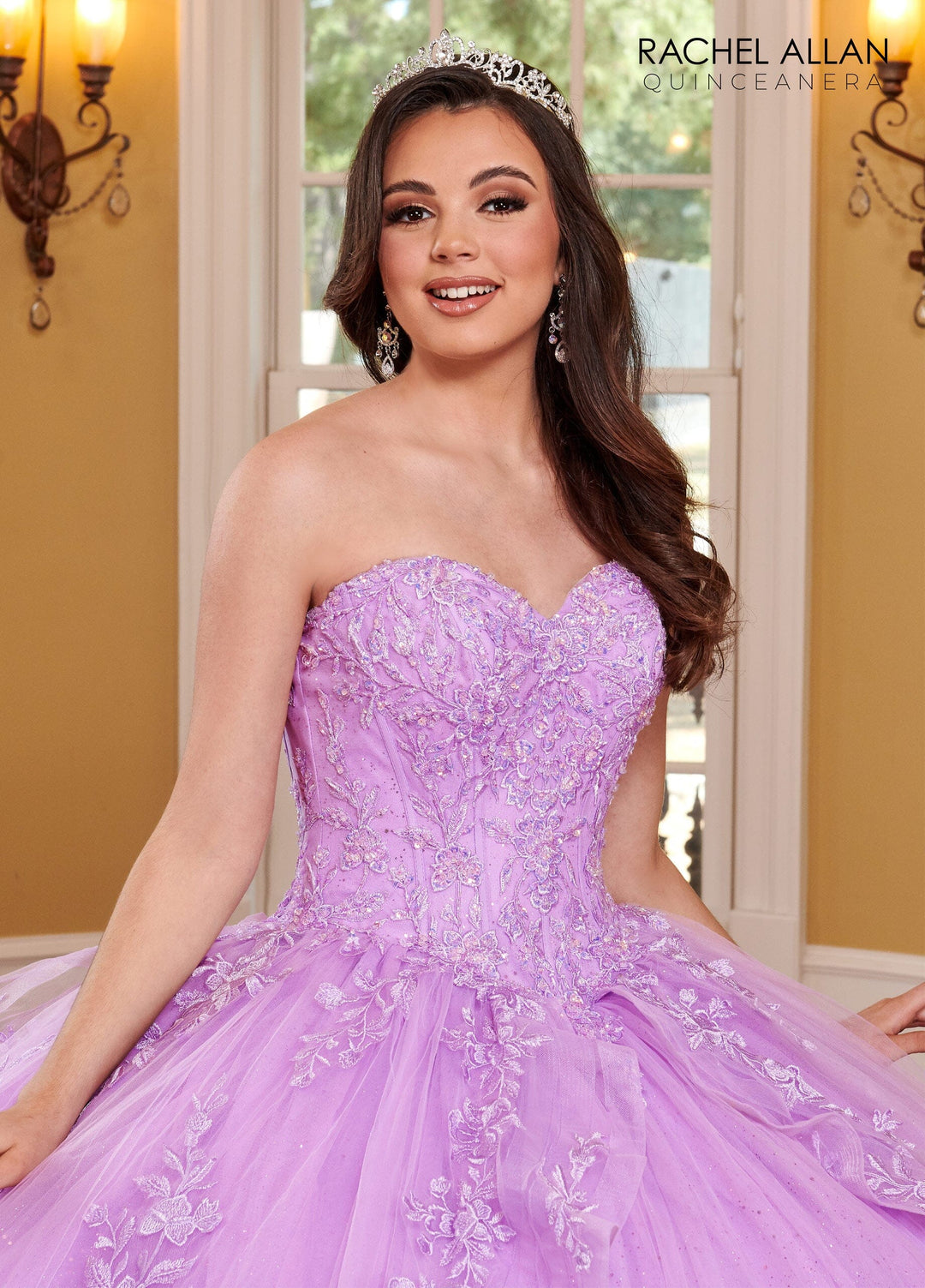 Strapless Puff Sleeve Quinceanera Dress by Rachel Allan RQ1118