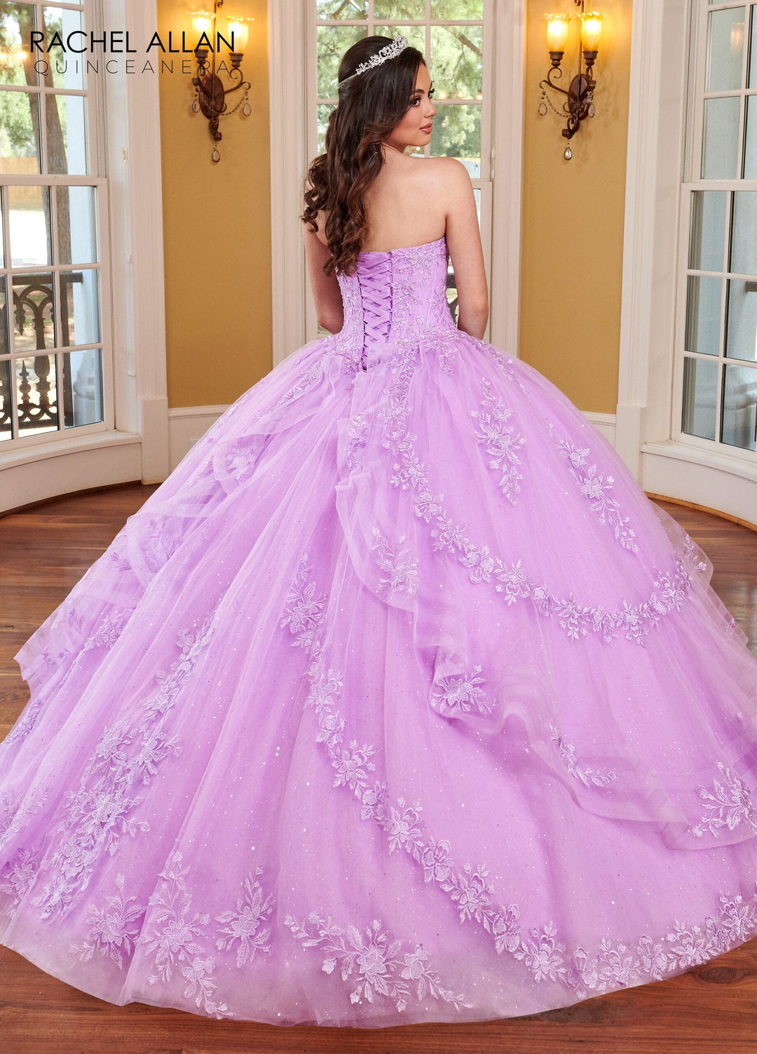 Strapless Puff Sleeve Quinceanera Dress by Rachel Allan RQ1118