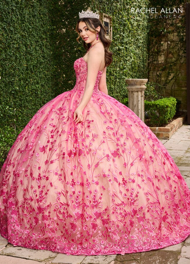 Strapless Puff Sleeve Quinceanera Dress by Rachel Allan RQ1123