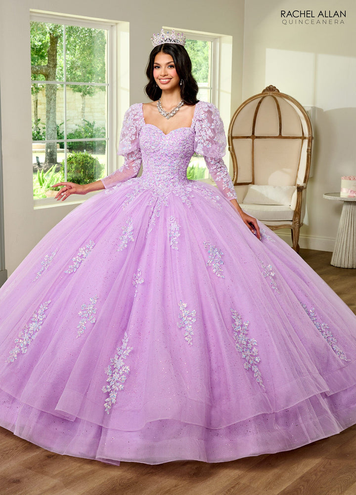 Strapless Puff Sleeve Quinceanera Dress by Rachel Allan RQ1131