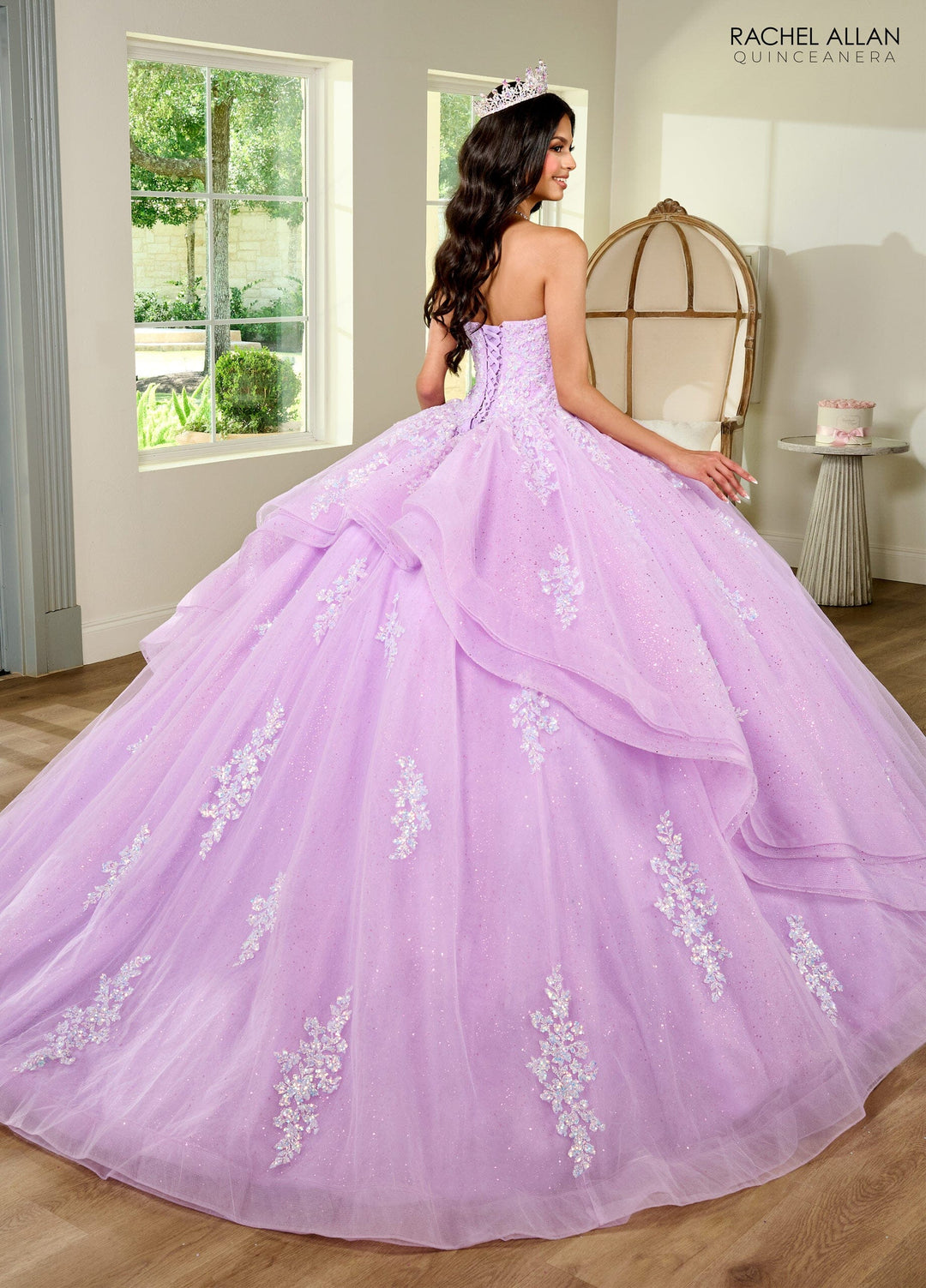 Strapless Puff Sleeve Quinceanera Dress by Rachel Allan RQ1131