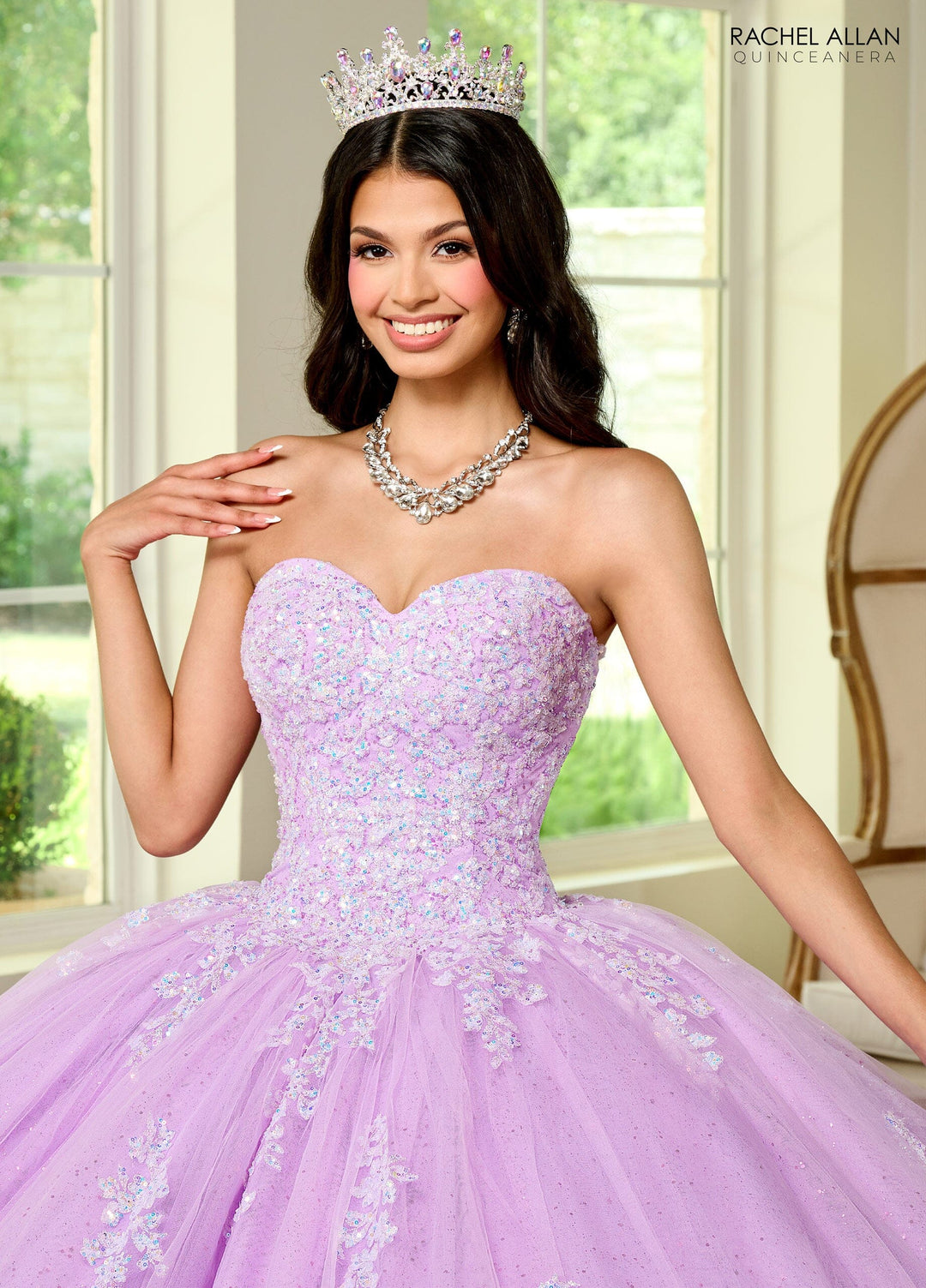 Strapless Puff Sleeve Quinceanera Dress by Rachel Allan RQ1131