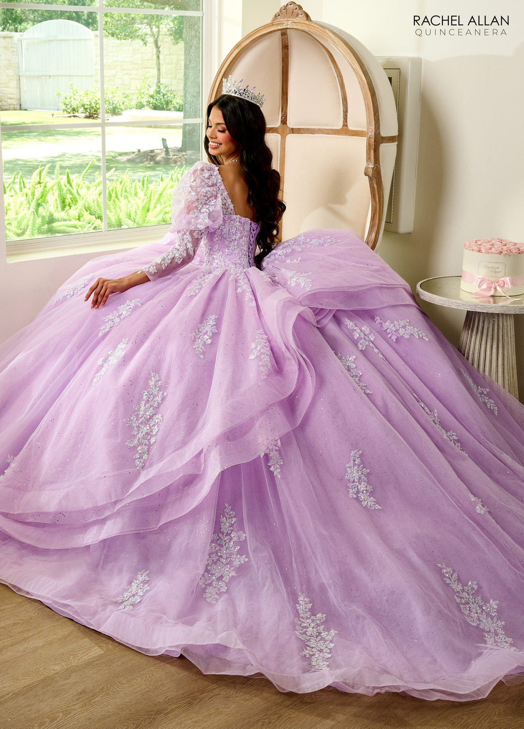 Strapless Puff Sleeve Quinceanera Dress by Rachel Allan RQ1131