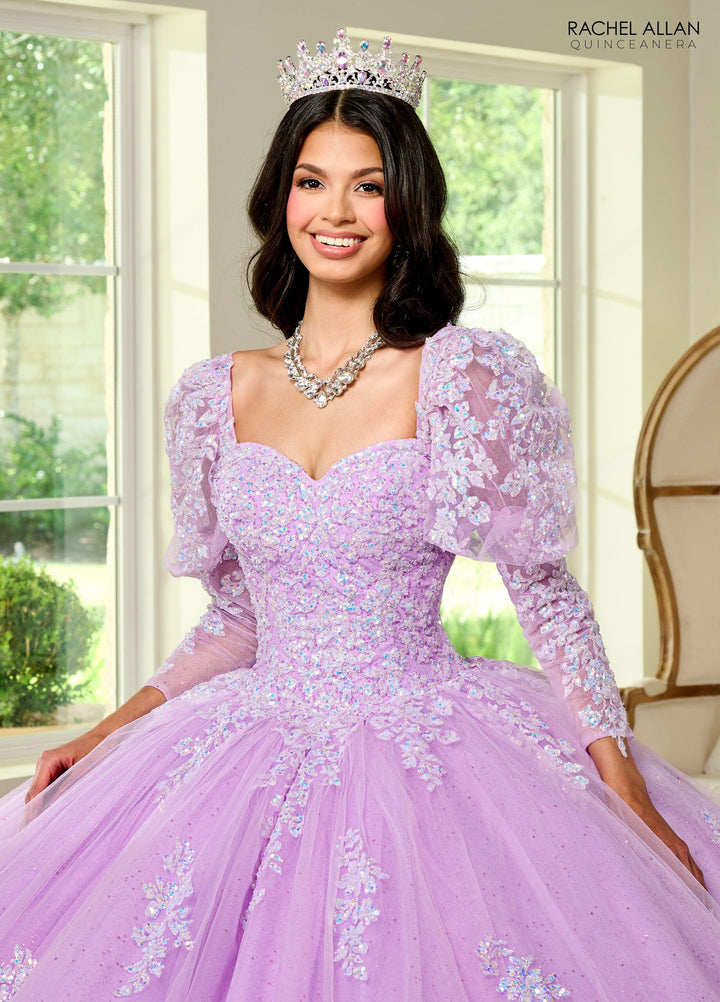 Strapless Puff Sleeve Quinceanera Dress by Rachel Allan RQ1131