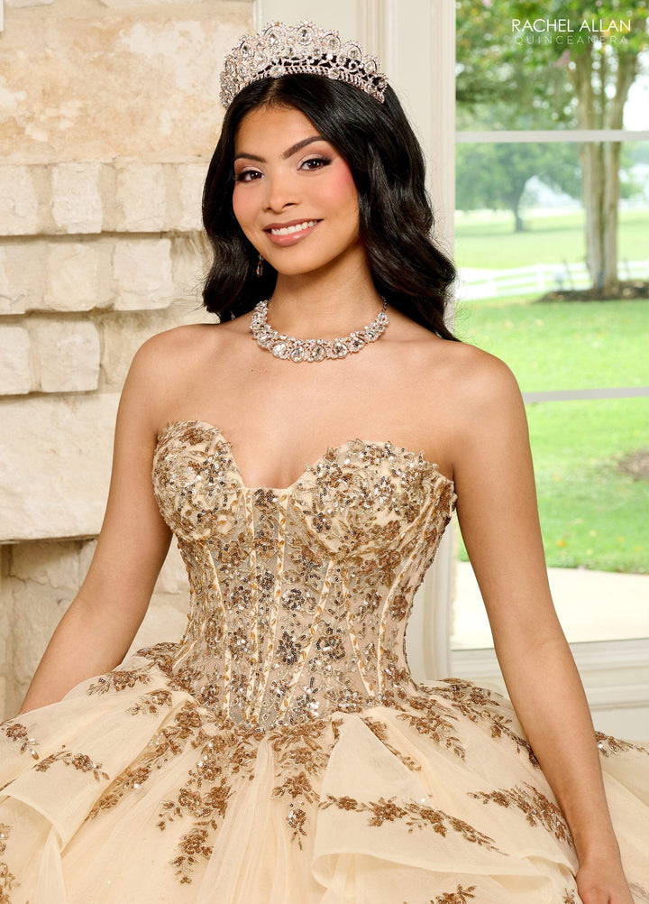 Sweetheart Layered Quinceanera Dress by Rachel Allan RQ1138