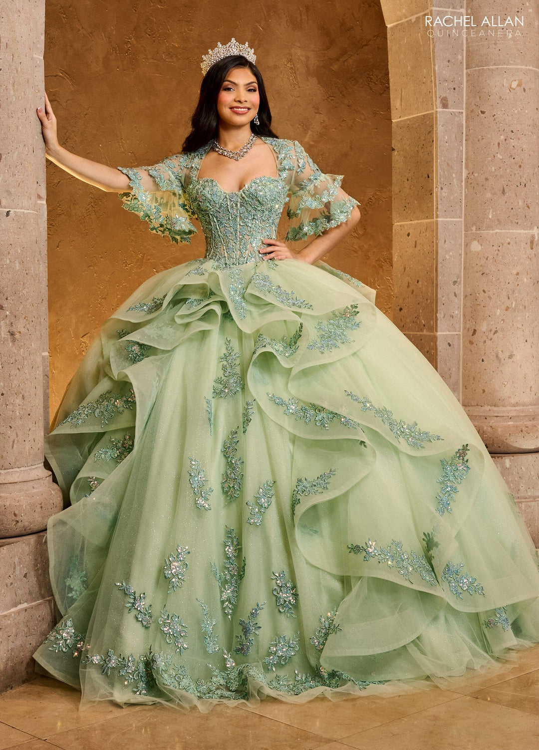 Sweetheart Layered Quinceanera Dress by Rachel Allan RQ1138